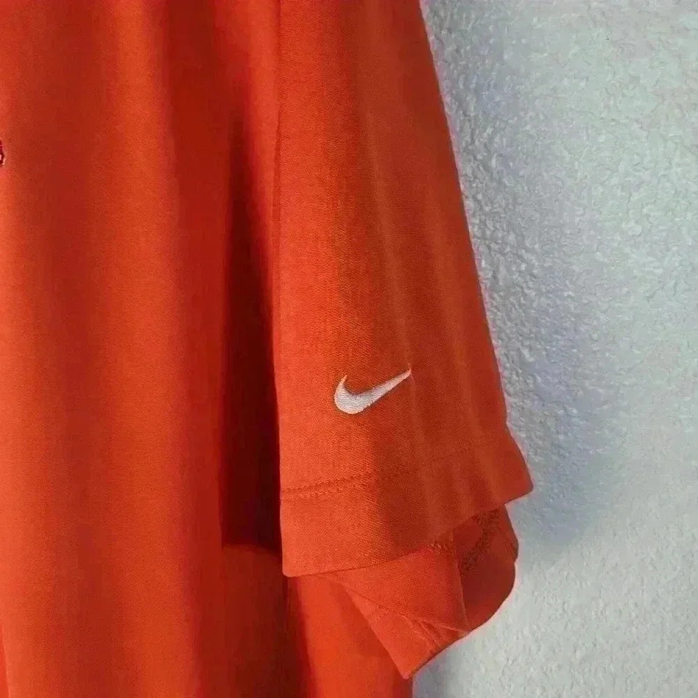 Nike Dri Fit Denver Broncos Mens Polo Shirt XL Orange Short Sleeve NFL Football - Picture 4 of 7